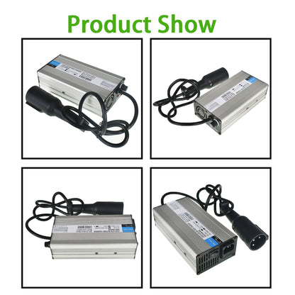 ALL-CARB 48V 6A Head 3Pin Plug Battery Charger Replacement for EZGO Golf Cart Club Car Scooters