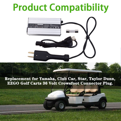 ALL-CARB 36 Volt 5 Amp Golf Cart Battery Charger with Crows Foot Plug Replacement for Yamaha DS EZGO TXT Club Car Golf Cart