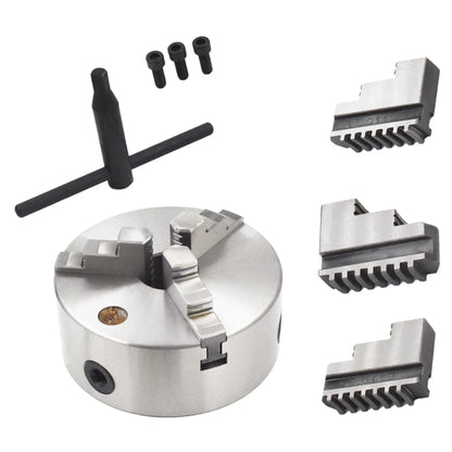 ALL-CARB K11-160 3-Jaw Self Centering Chuck 160mm (6.3 Inch) Total 2 Set of Jaws Fit for CNC Machine Tools