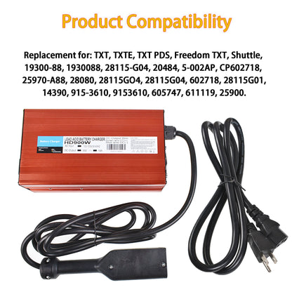 ALL-CARB Battery Charger 36Volt 18Amp with D style plug Replacement for EZGO TXT, TXTE, TXT PDS, Freedom TXT, Shuttle Golf Carts