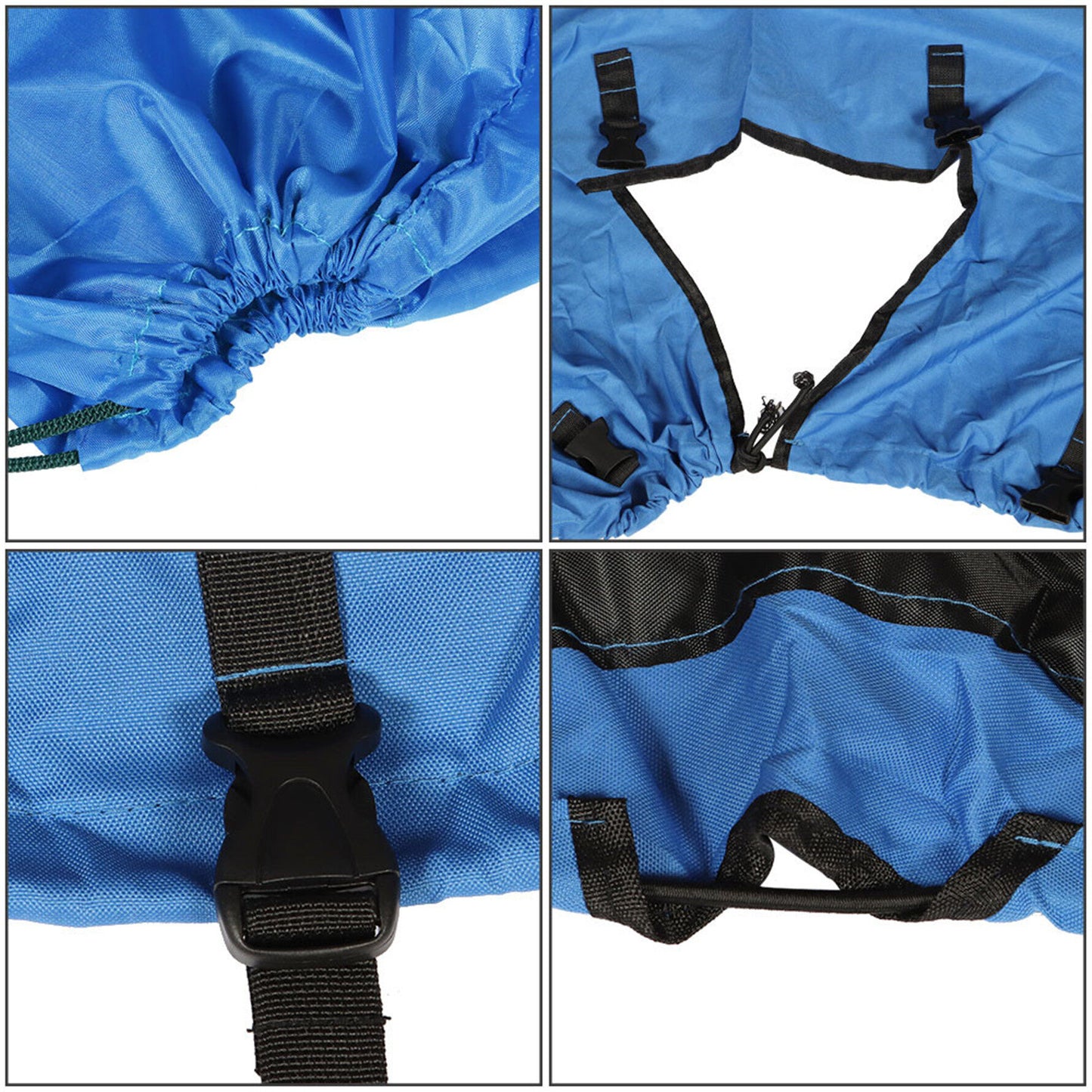 ALL-CARB 600D Water Proof Heavy Duty Trailerable Boat Cover Replacement for Jon Boat 14ft length Beam Width to 70inches Bule