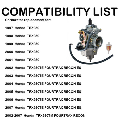 Carburetor Replacement for Honda TRX250 Recon TRX250TE TRX250TM 1997-2007