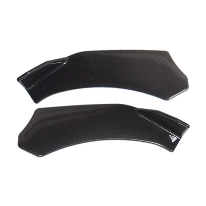 ALL-CARB Universal Black Carbon Fiber Look Front Bumper Lip Splitter Spoiler 3 Pieces Body Kit
