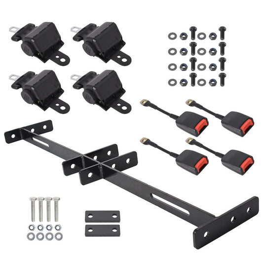 ALL-CARB 4 Retractable Seat Belt Bracket Kit Replacement for EZGO Yamaha Club Car Golf Cart