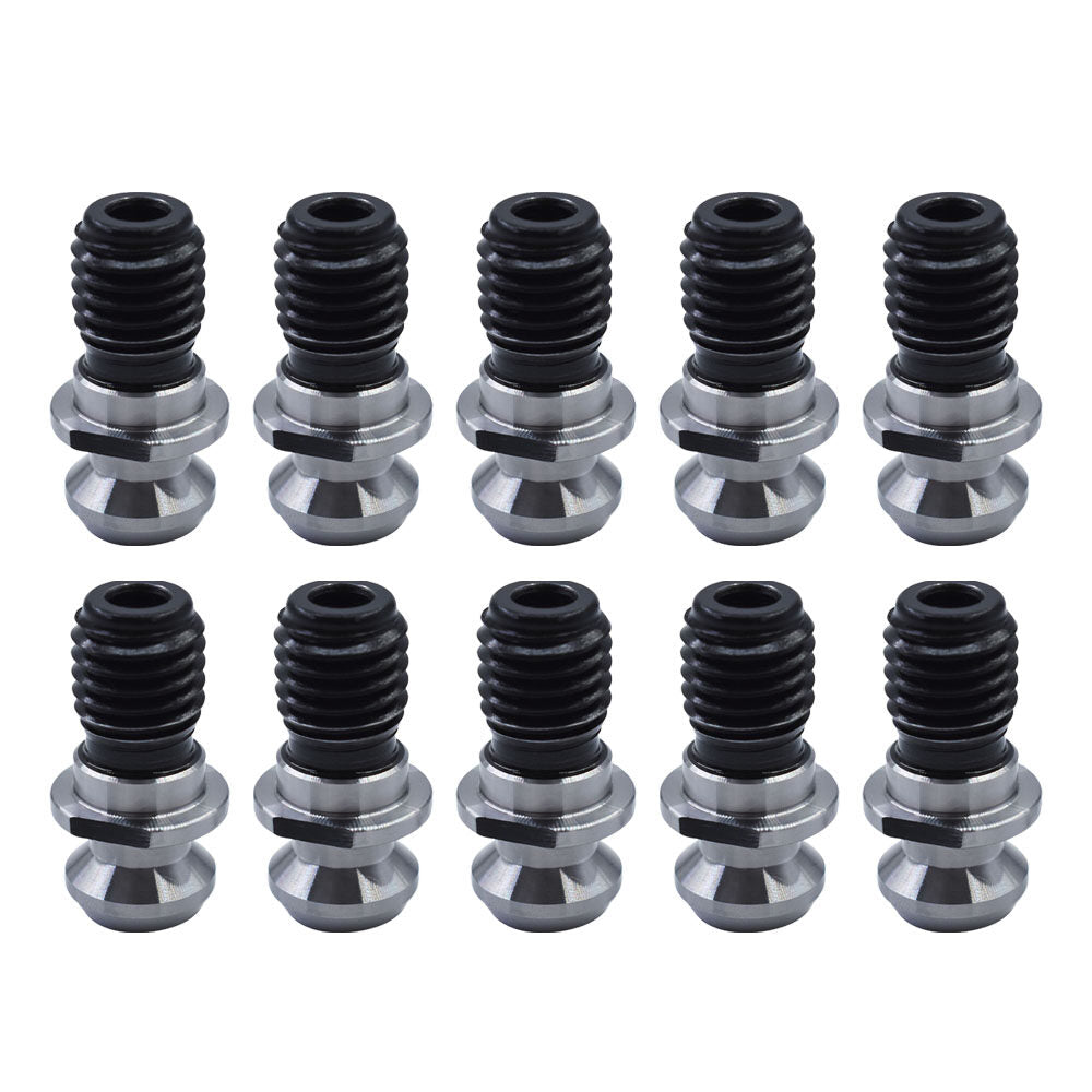 10 Packs Hollow Pull Stud Retention Knob CAT40 45 Degree 0.740 Inch Suitable for Mazak Fadal Hurco Okuma