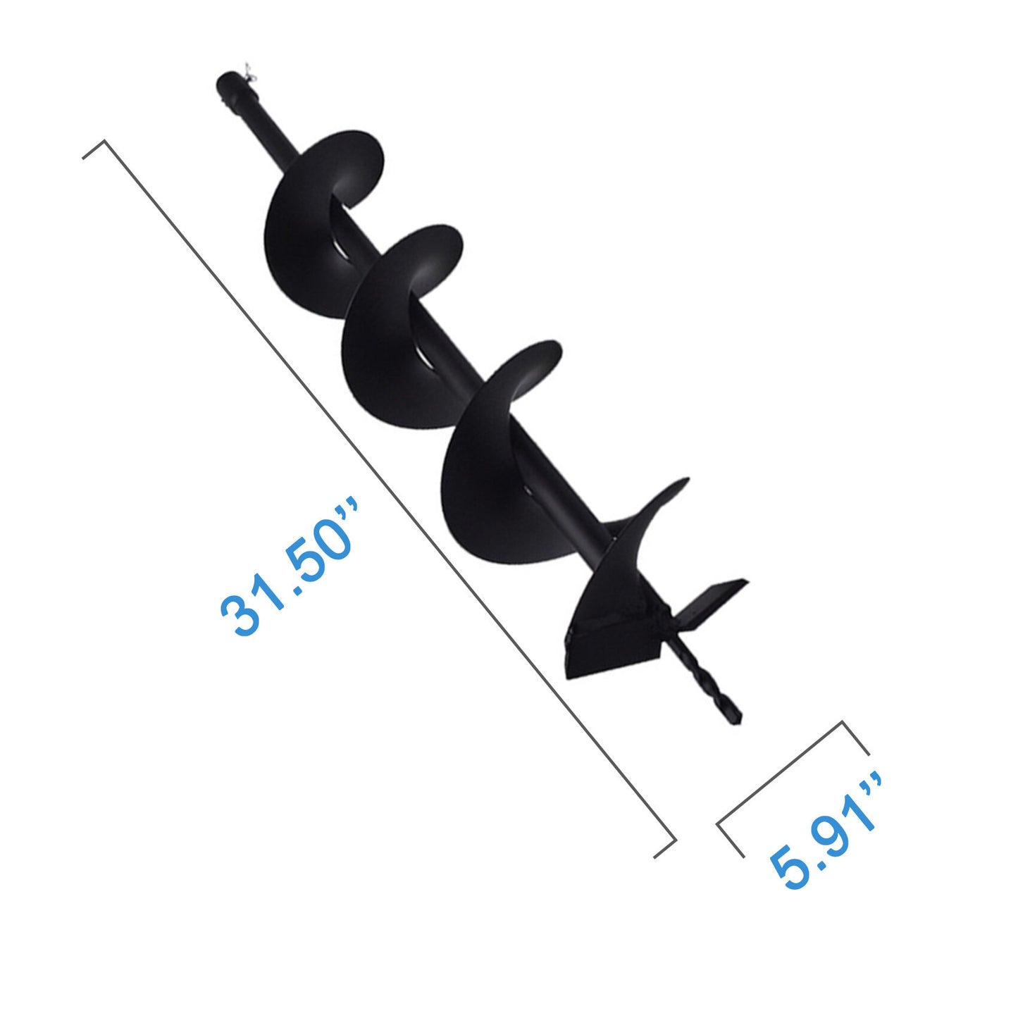 ALL-CARB Auger Drill Bit 6 x 31 inch Garden Auger Spiral Drill Bit Earth Auger Bit Post or Umbrella Hole Digger with 3/4 Shaft