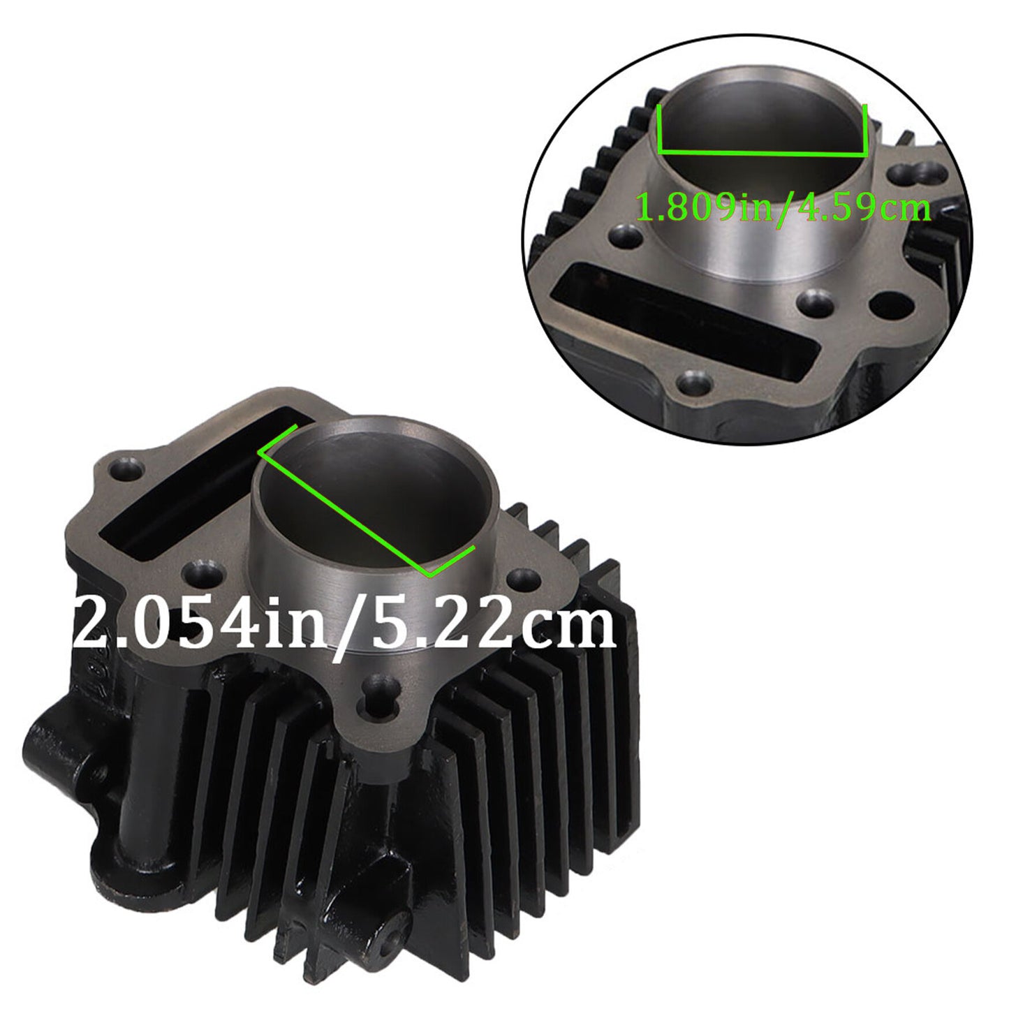 ALL-CARB 47mm Bore 90cc Top End Rebuild Kit Cylinder Head Piston Replacement for Honda TRX90 Sportrax 1993-2005