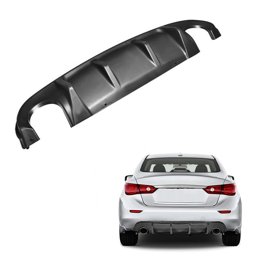 ALL-CARB Matte Black Rear Bumper Lip Spoiler Diffuser Splitter Valance Replacement for Infiniti Q50 2014-2017