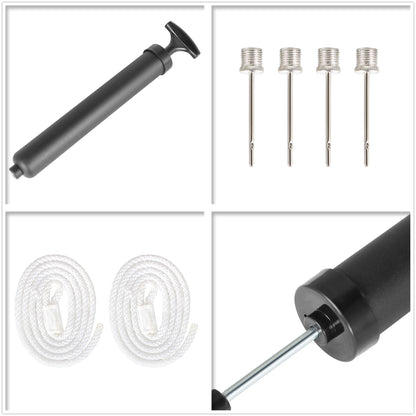 ALL-CARB 8.5 x 27 Inches Boat Fenders Vinyl Ribbed Marine Boat with Fender Lines & Pump to Inflate