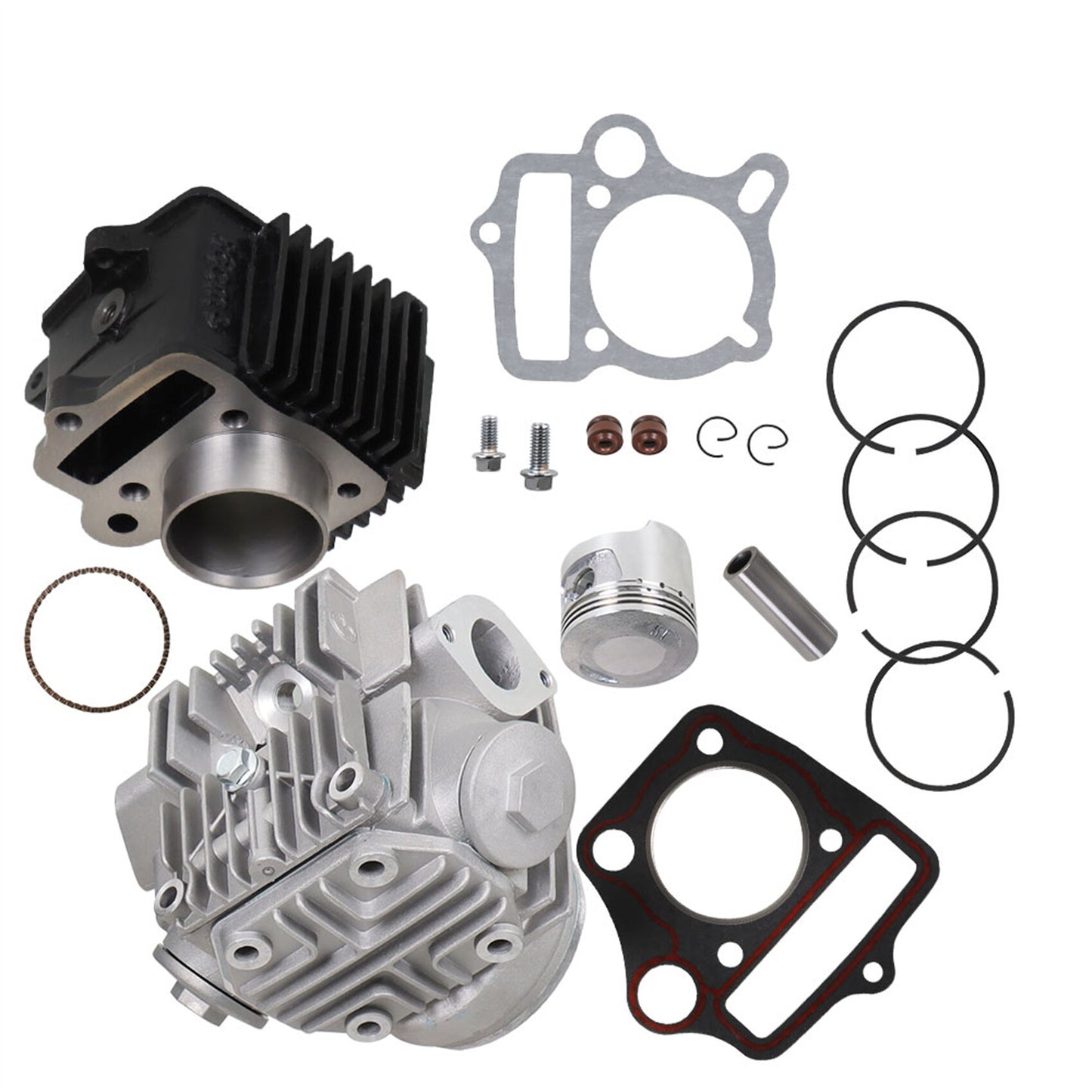 ALL-CARB 47mm Bore 90cc Top End Rebuild Kit Cylinder Head Piston Replacement for Honda TRX90 Sportrax 1993-2005