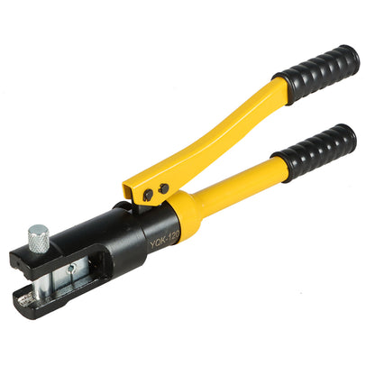 ALL-CARB 12 Ton Hydraulic Cable Lug Crimper Hydraulic Wire Crimper Battery Lug Terminal Cable Crimping Tool with 8 Pairs of Dies