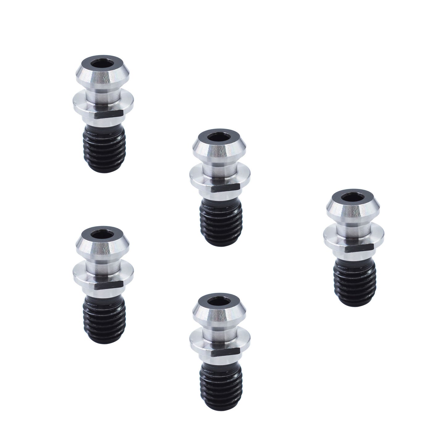 ALL-CARB 5 Packs Hollow Pull Stud Retention Knob CAT40 45 Degree 0.740 Inch Suitable for Mazak Fadal Hurco Okuma