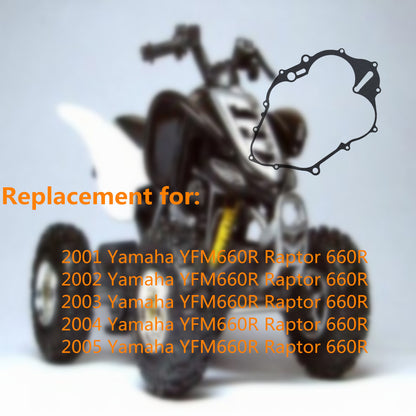 ALL-CARB New Clutch Cover Gasket Fits for 2001-2005 Yamaha YFM660R Raptor 660R and LE and SE