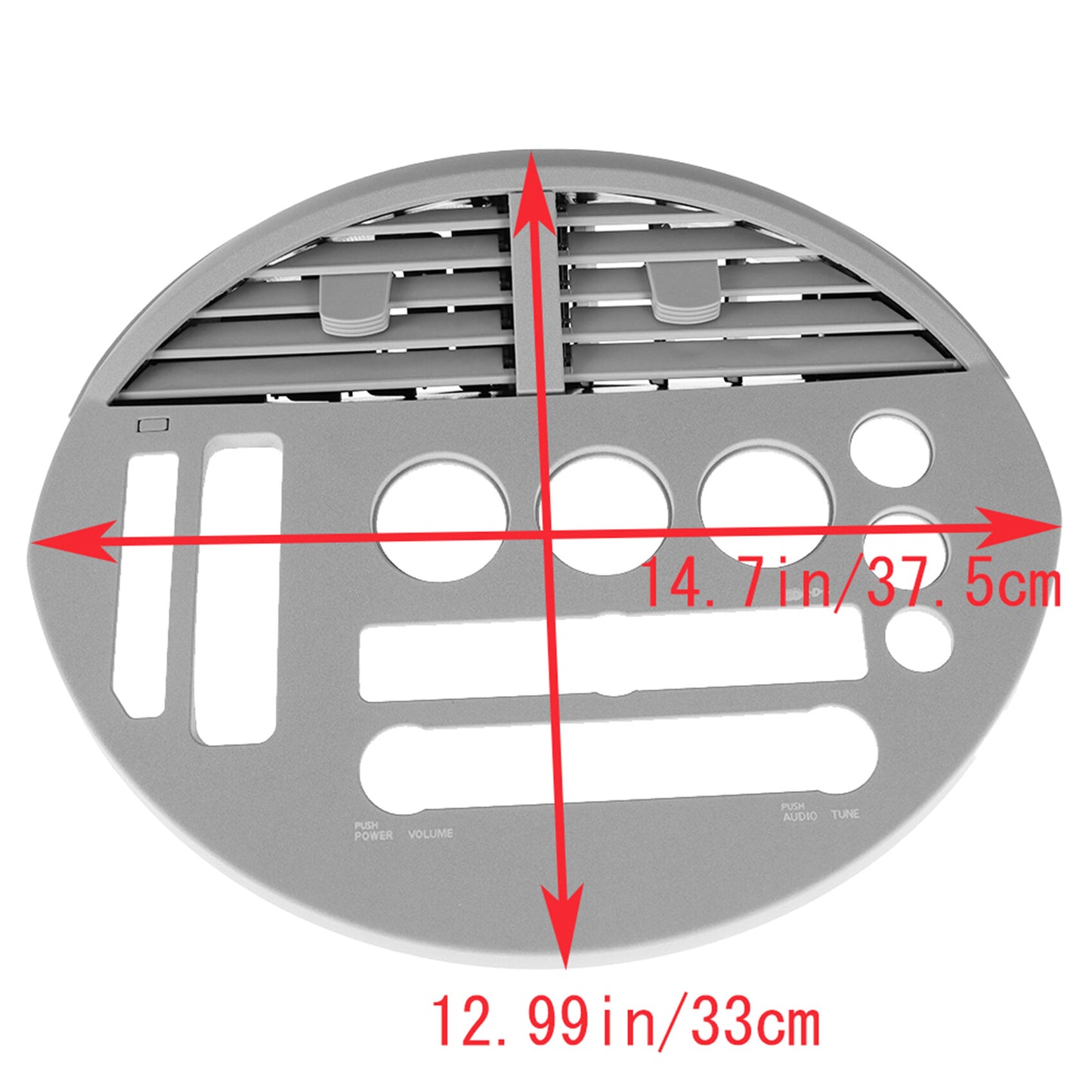 ALL-CARB Instrument Gauge Panel Center Console Dashboard Cover Bezel Replacement for 2004-2005 Nissan Quest Gray