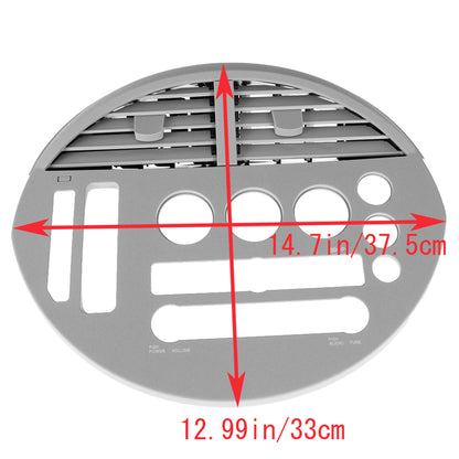 ALL-CARB Instrument Gauge Panel Center Console Dashboard Cover Bezel Replacement for 2004-2005 Nissan Quest Gray