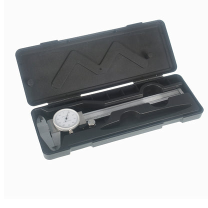 ALL-CARB Dial Caliper 6 Inch with 0.001 Precision Stainless Steel Shockproof 4-Way Measurement with Plastic Case