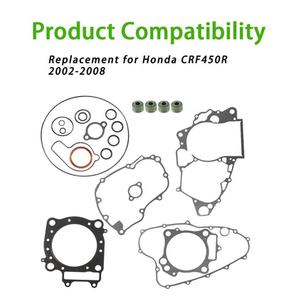 ALL-CARB Gasket Kit Top Bottom End Engine Set Replacement for Honda CRF450R 2002-2008