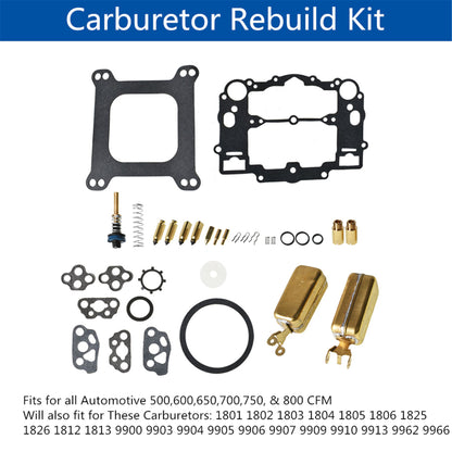 Carburetor Rebuild Repair Kit Replacement for 1801 1802 1477 1400 9900 9903 9904 9905