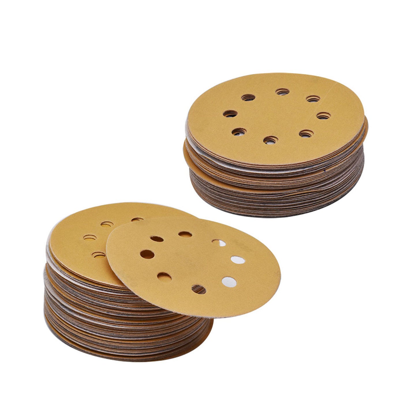 ALL-CARB 100Pack 5-Inch 8-Hole Hook and Loop Sanding Disks 220 Grit Application On Automotive, Marine, Industrial, Woodworking