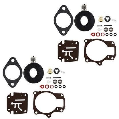 ALL-CARB 2 Pack Carb Repair Kits with Float Replacement for Johnson Evinrude 396701 18 20 25 28 30 35 40 45 48 50 55 60 65 70 75 HP
