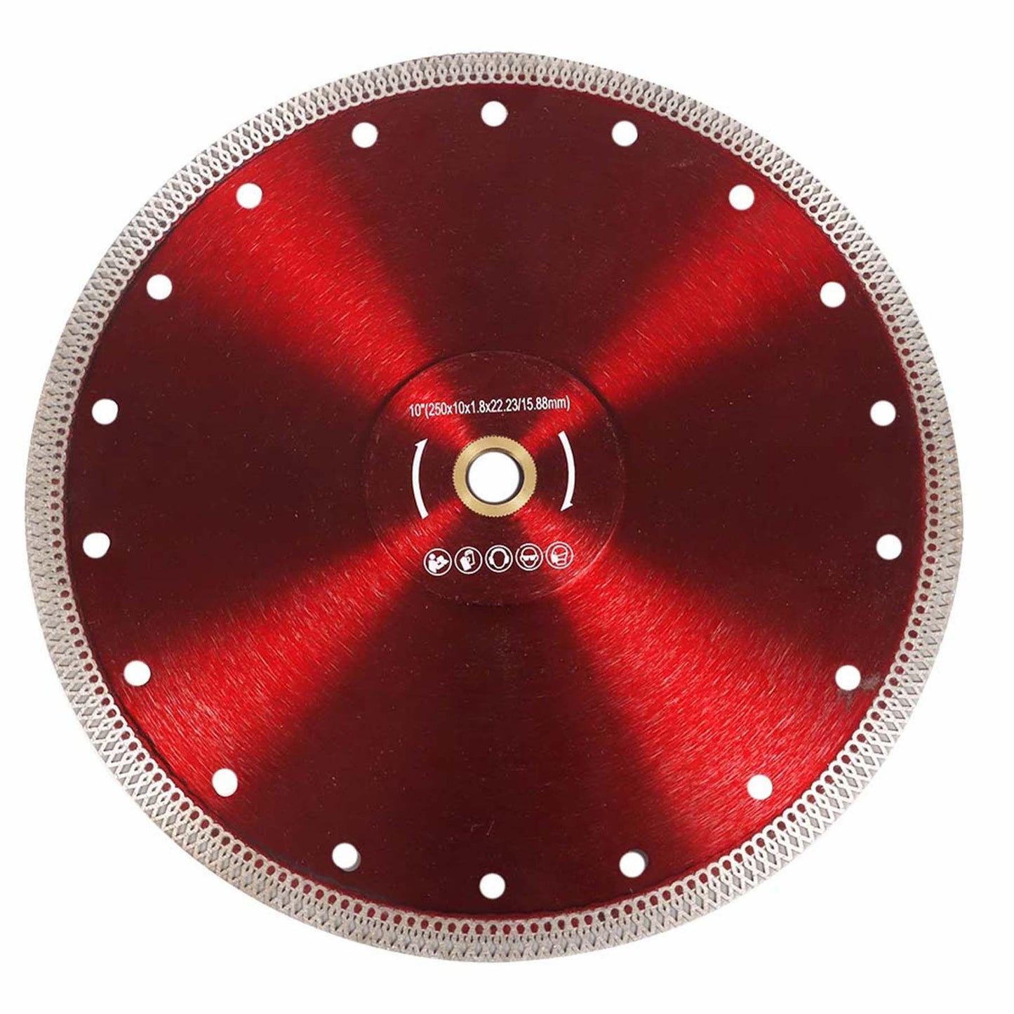 ALL-CARB 10 Inch Diamond Porcelain Saw Blade Ceramic Cutting Disc Wheel for Cutting Ceramic Tile Porcelain Granite Marbles