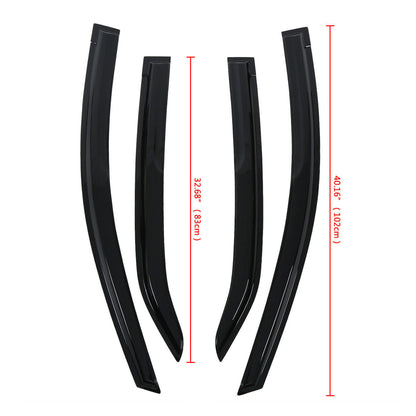 ALL-CARB Window Vent Visors Shade Sun Rain Wind Guards Deflectors Cover Acrylic Replacement for Toyota Corolla 2014-2019 Outside 4 Pieces Black