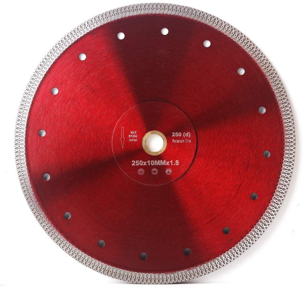 ALL-CARB 10 Inch Diamond Porcelain Saw Blade Ceramic Cutting Disc Wheel for Cutting Ceramic Tile Porcelain Granite Marbles