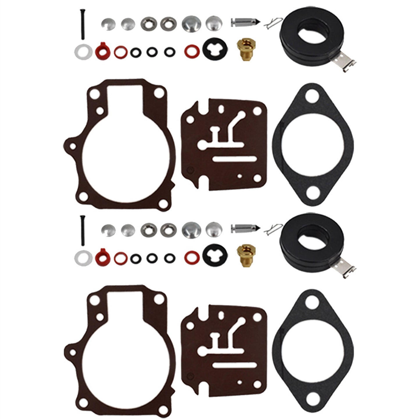 ALL-CARB 2 x Carburetor Carb Repair Kits and Float Replacement for Johnson Evinrude 50 55 60 HP
