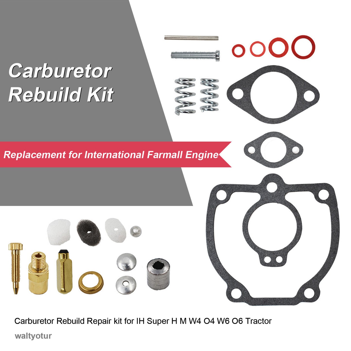 ALL-CARB Carburetor Repair Kit Replacement for International IH Farmall Super H M W4 O4 W6 O6 Tractor