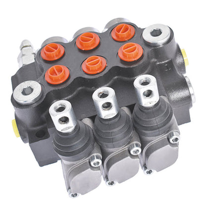 ALL-CARB Hydraulic Valve 3 Spool Hydraulic Directional Control Valve Double Acting Control Valve 11 GPM 3600 PSI SAE Ports