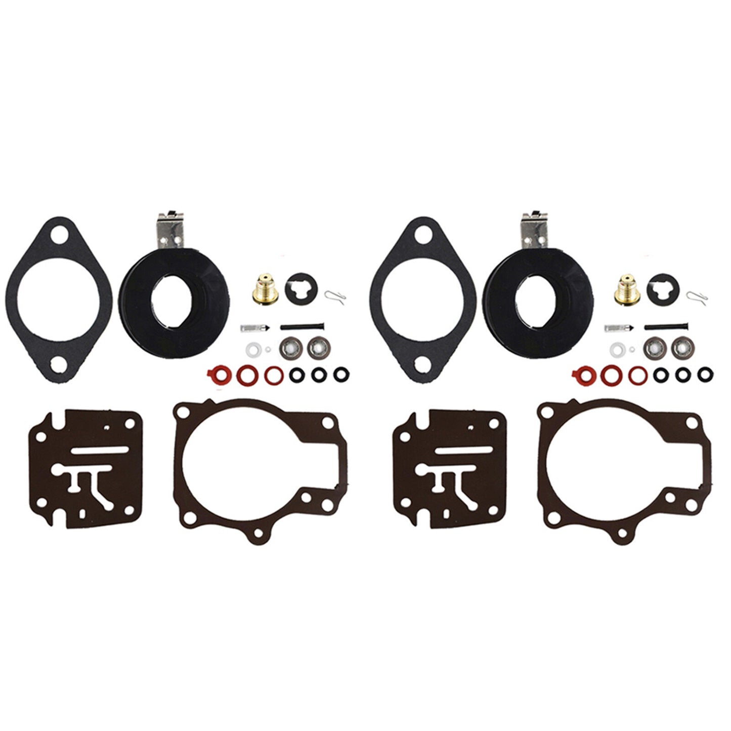 ALL-CARB 2 Pack Carb Repair Kits with Float Replacement for Johnson Evinrude 396701 18 20 25 28 30 35 40 45 48 50 55 60 65 70 75 HP