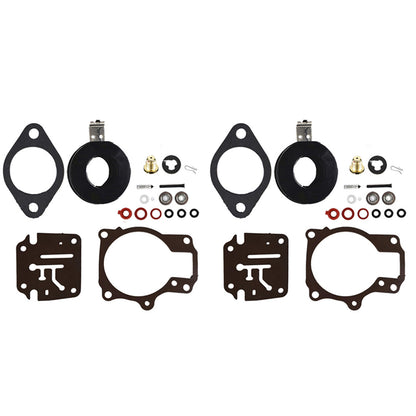 ALL-CARB 2 Pack Carb Repair Kits with Float Replacement for Johnson Evinrude 396701 18 20 25 28 30 35 40 45 48 50 55 60 65 70 75 HP