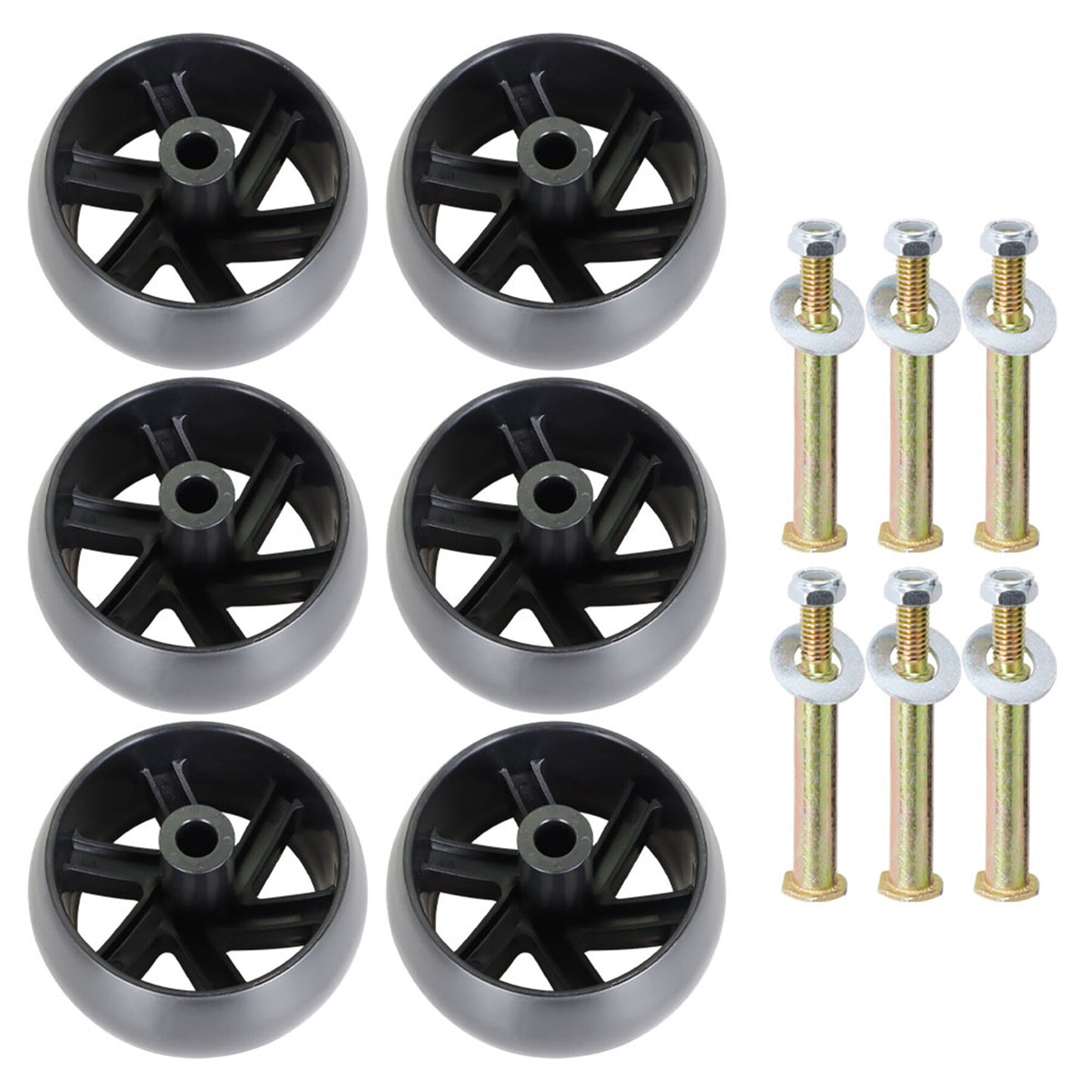 ALL-CARB 6Pcs Mower Deck Wheels Kit Replacement for 589527301 532174873 Replacement for 174873