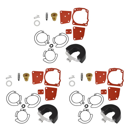 3 x Carburetor Carb Rebuild Repair Kits fit for Johnson Evinrude V6 60 Degree 105 150 175