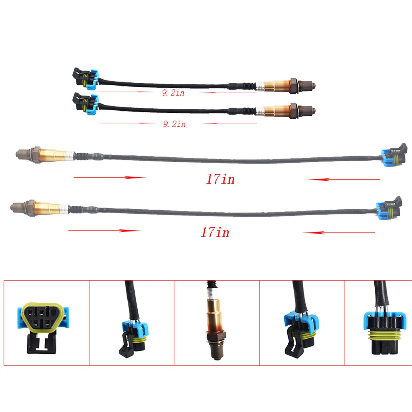 ALL-CARB 4Pcs Air Fuel Ratio Sensor Replacement for 2009 2010 2011 Chevrolet Buick Chevy GMC Saturn 3.6L 234-4815