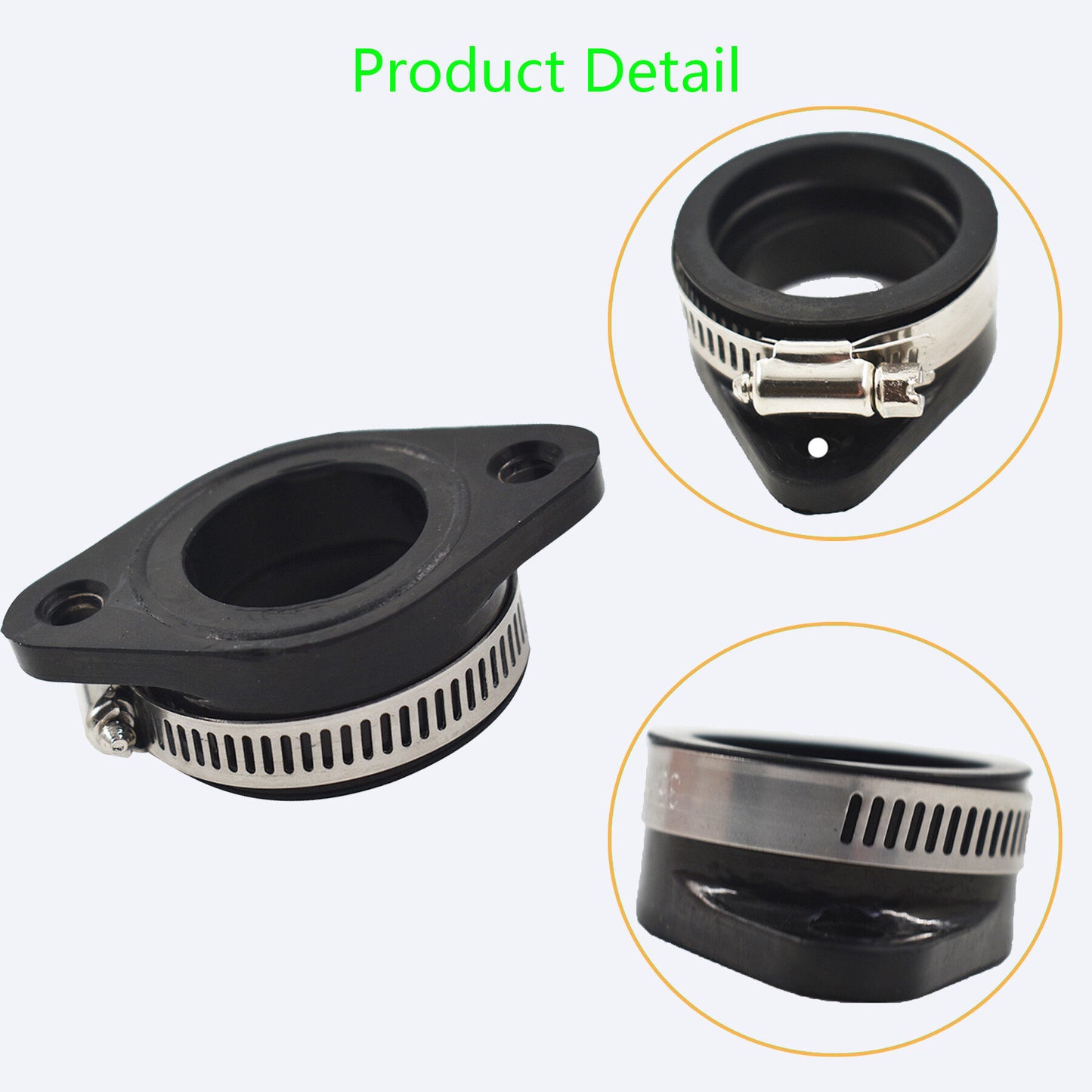 ALL-CARB Rubber Carburetor Flange Carb Socket Intake Boot Replacement for Arctic Cat Replaces 0670-198
