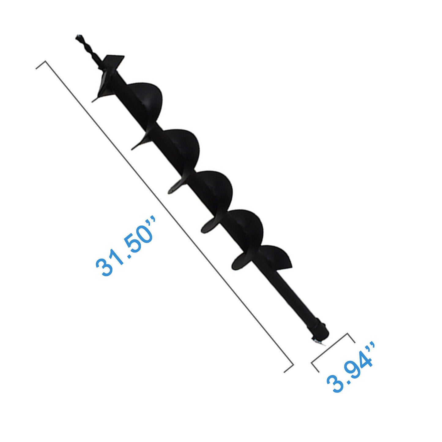 ALL-CARB Auger Drill Bit 4 x 31 inch Garden Auger Spiral Drill Bit Earth Auger Bit Post or Umbrella Hole Digger with 3/4 Shaft