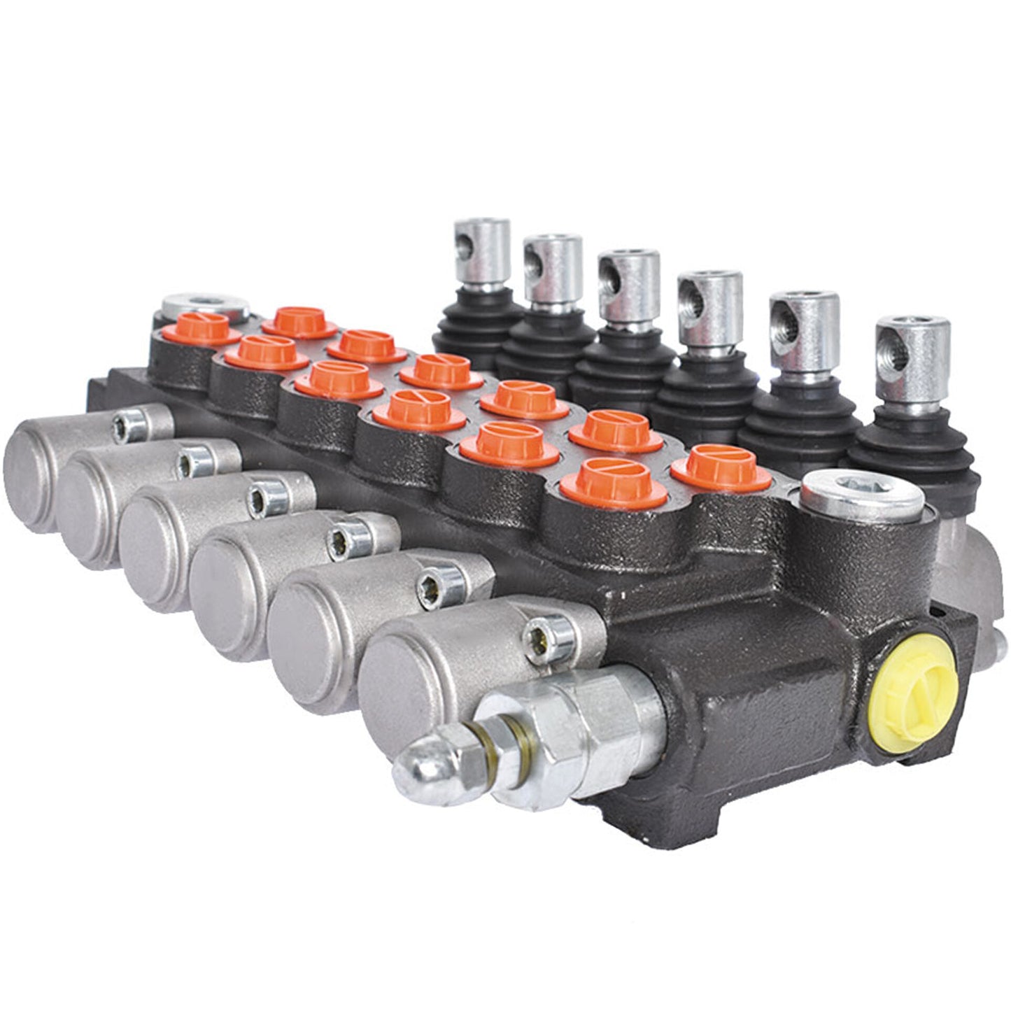 ALL-CARB Hydraulic Valve 6 Spool Hydraulic Directional Control Valve Double Acting Control Valve 13 GPM 3600 PSI SAE Ports