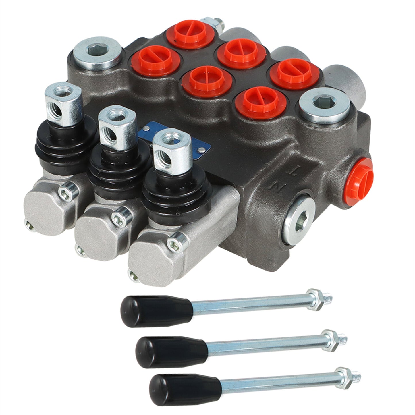 ALL-CARB Hydraulic Valve 3 Spool Hydraulic Directional Control Valve Double Acting Valve 13 GPM 3600 PSI BSPP Ports for Tractors Loaders Tanks