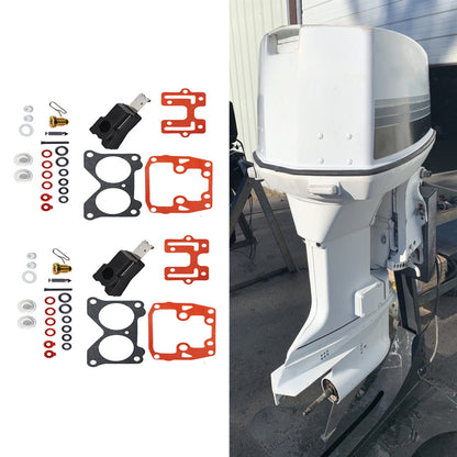 ALL-CARB 2 Pack Carburetor Rebuild Kit Replacement for Johnson Evinrude V4 85 90 100 115 125 140 HP