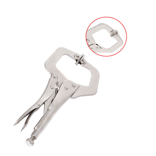 ALL-CARB 5Pcs Locking C-Clamp 11 Inch Welding Vise Grip Locking Pliers Swivel Pad for Home Farm and Automotive