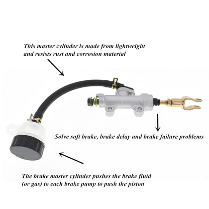 ALL-CARB Rear Brake Master Cylinder Pump Replacement for Yamaha Blaster 200 2003-2006