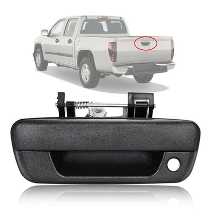 ALL-CARB Textured Black Outside Exterior Door Handle Rear Tailgate Handle With Keyhole Replacement for 2004-2012 Colorado Canyon GM1915118 25801998 93376845
