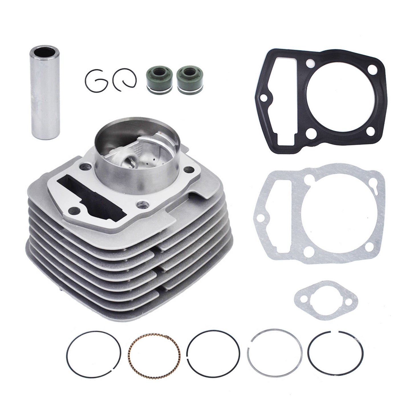 ALL-CARB Cylinder Kit Piston 65.5mm Rings Gaskets 250cc Replacement for Honda 250CM3 ATC200 ARC XL200