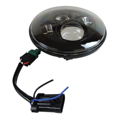 ALL-CARB 7 Inches 70W LED Projector Headlight Replacement for Electra Glide Road King Softail Springer Street Glide Softail FLHX FLD