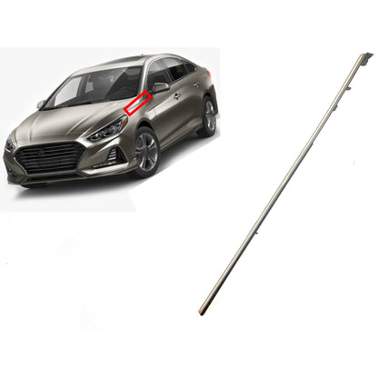 ALL-CARB Front Left Driver Upper Side Chrome Fender Garnish Molding Trim Replacement for Hyundai Sonata 2018 2019 87771C1500