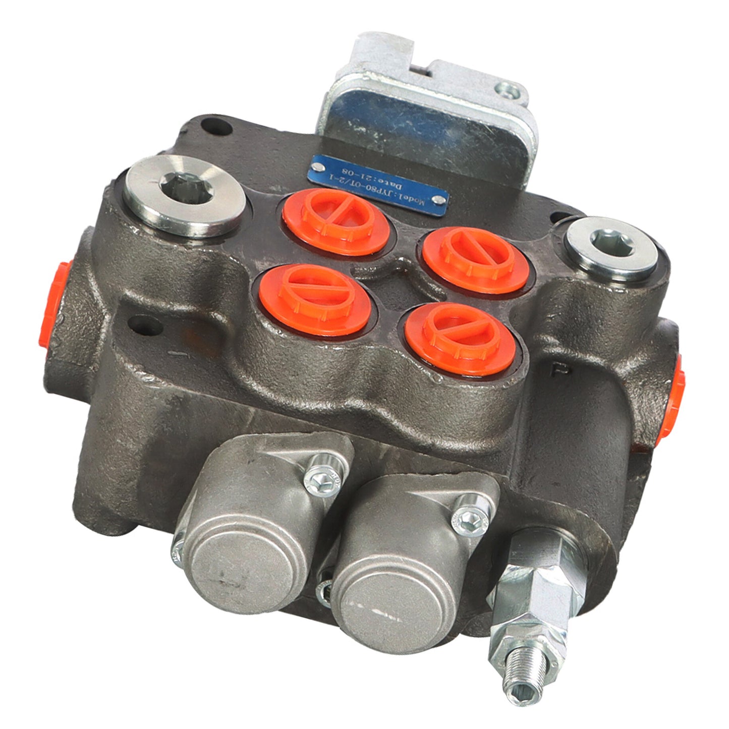 ALL-CARB Hydraulic Directional Control Valve for Tractor Loader w/ Joystick, 2 Spool, 21 GPM 3625 PSI SAE Ports