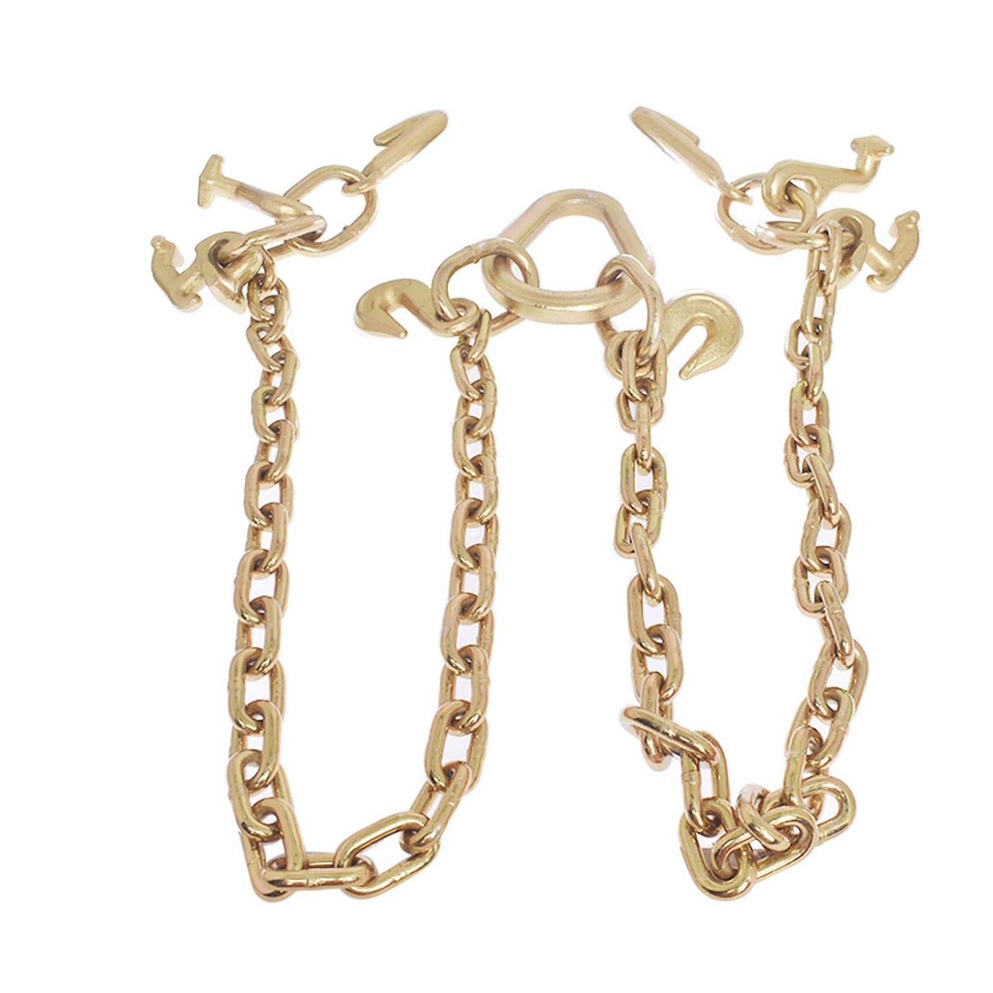 ALL-CARB G70 V-Chain Bridle w/RTJ Cluster Hooks & Grab Hooks, 36 Tow Chain 5400LBS Working Load