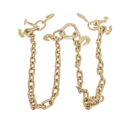 ALL-CARB G70 V-Chain Bridle w/RTJ Cluster Hooks & Grab Hooks, 36 Tow Chain 5400LBS Working Load