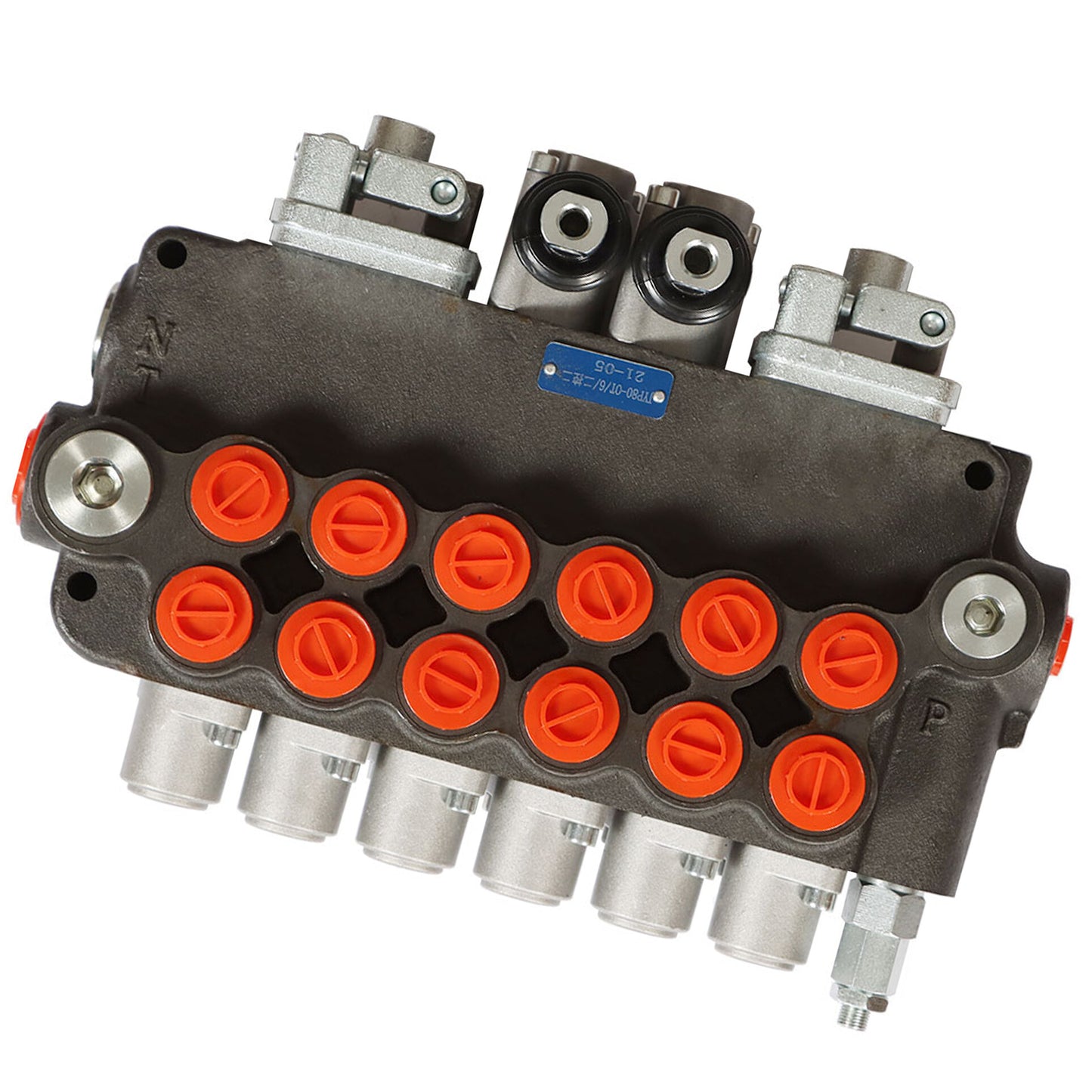 ALL-CARB 6 Spool 21 GPM Hydraulic Directional Control Valve Hydraulic Valve Double Acting Valve w/ 2 Joystick 3625 PSI SAE Ports for Small Tractors Tractors Loaders Log Splitters